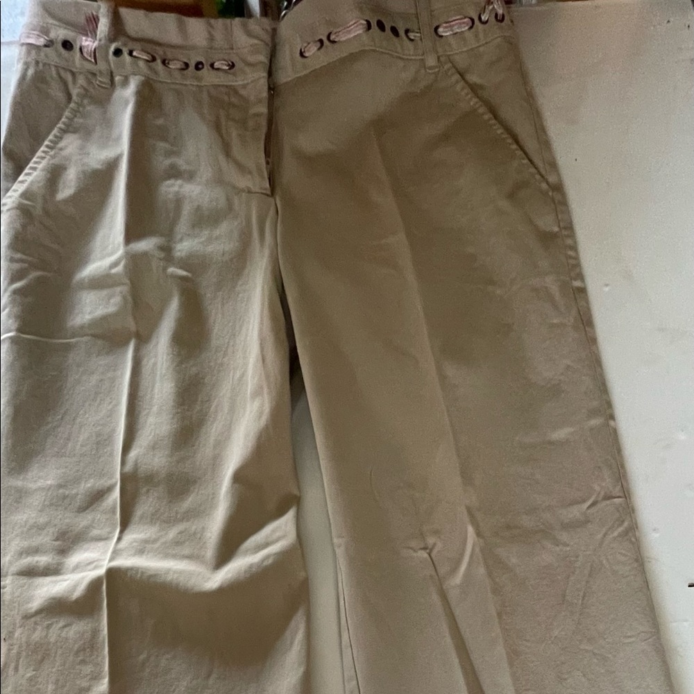 BCBGMaxAzria khaki pantsuit